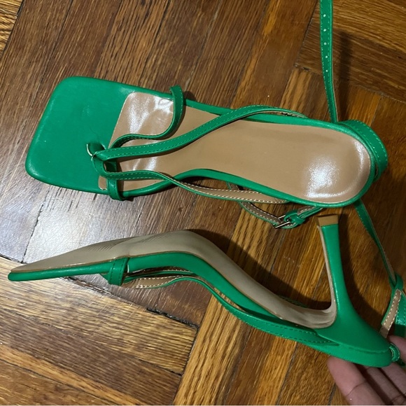 Emerald Strappy Sandals - Picture 2 of 3